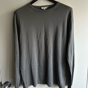Sunspel Charcoal Wool Cotton Sweater
